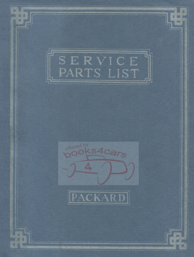 33-36 Eights Parts Manual for Standard 8 & Super 8: 10th to 14th series 500 pgs by Packard (exc 120)