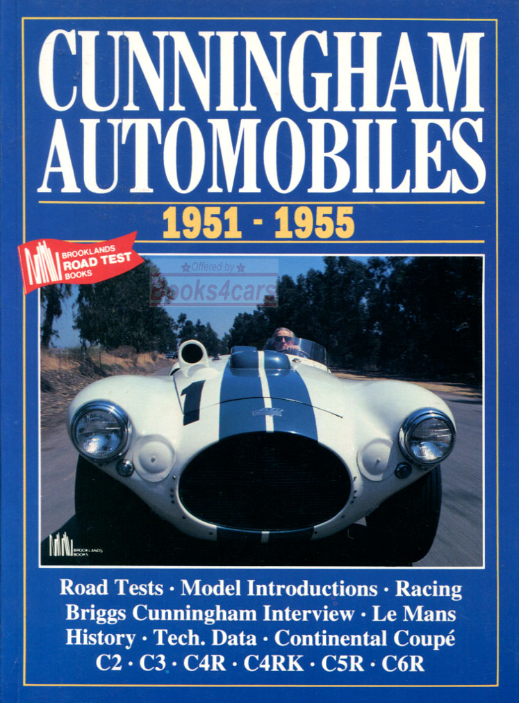 51-55 Cunningham, 100 page portfolio of articles about early American sports cars, compiled by Brooklands