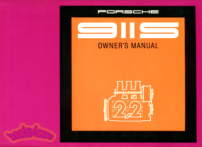 71 911S owners manual by Porsche 911-S