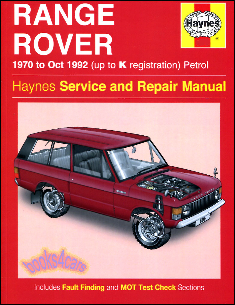 SHOP MANUAL RANGE LAND ROVER SERVICE REPAIR BOOK HAYNES WORKSHOP