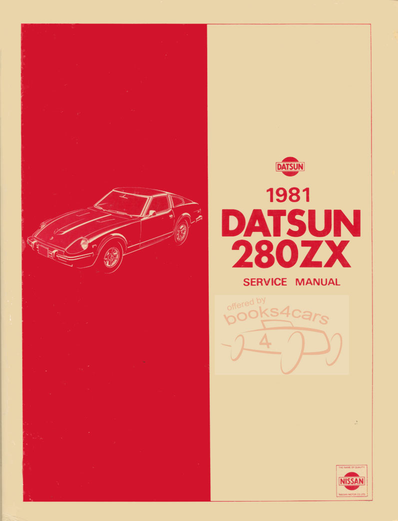81 280ZX Shop Service Repair Manual by Datsun Nissan for 280 ZX