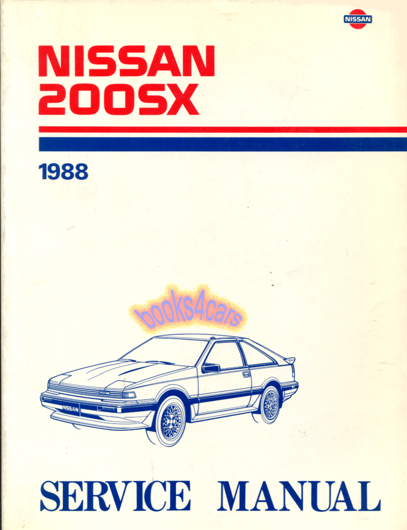 88 200SX Shop Service Repair Manual by Nissan for 200 SX