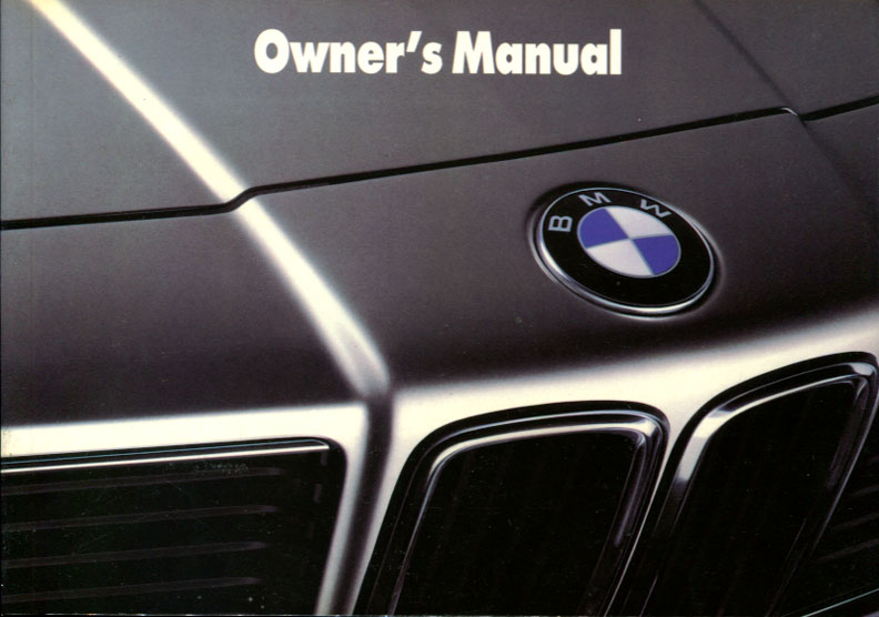 89 635CSi & M6 owners manual by BMW
