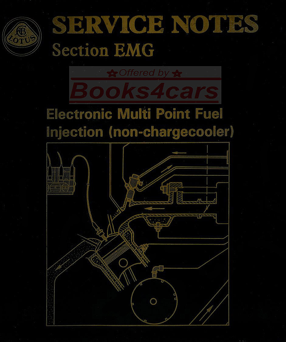 88-92 Fuel Injection Shop Service Repair Manual by Lotus for Esprit Turbo USA models without Intercooler