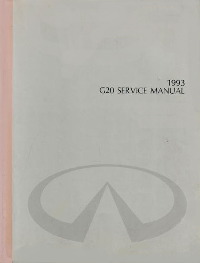 93 G20 Shop Service Repair Manual by Infiniti G 20
