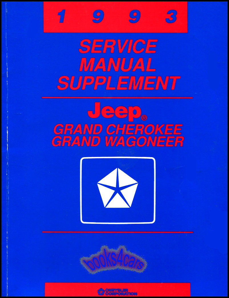 93 Grand Cherokee & Grand Wagoneer Shop Service Repair Manual Supplement covering 42RE transmission by Jeep