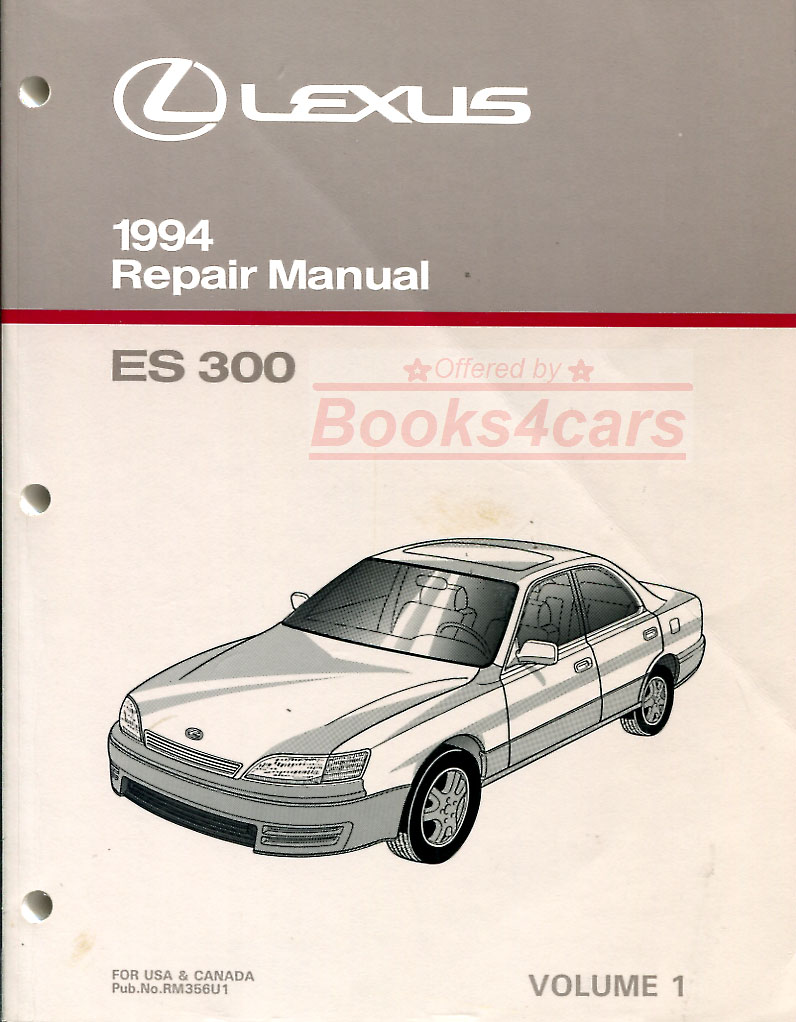 94 ES300 Engine, Auto transaxle, suspension & brakes Shop Service Repair Manual by Lexus for ES 300