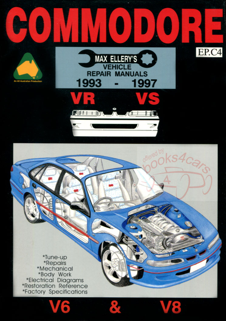 93-97 Holden Commodore & Lexcen VR VS shop service Repair manual by Max Ellery
