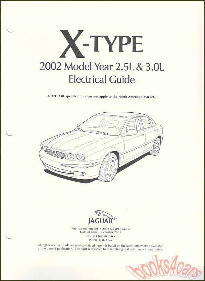 2002 X-Type electrical schematic manual by Jaguar