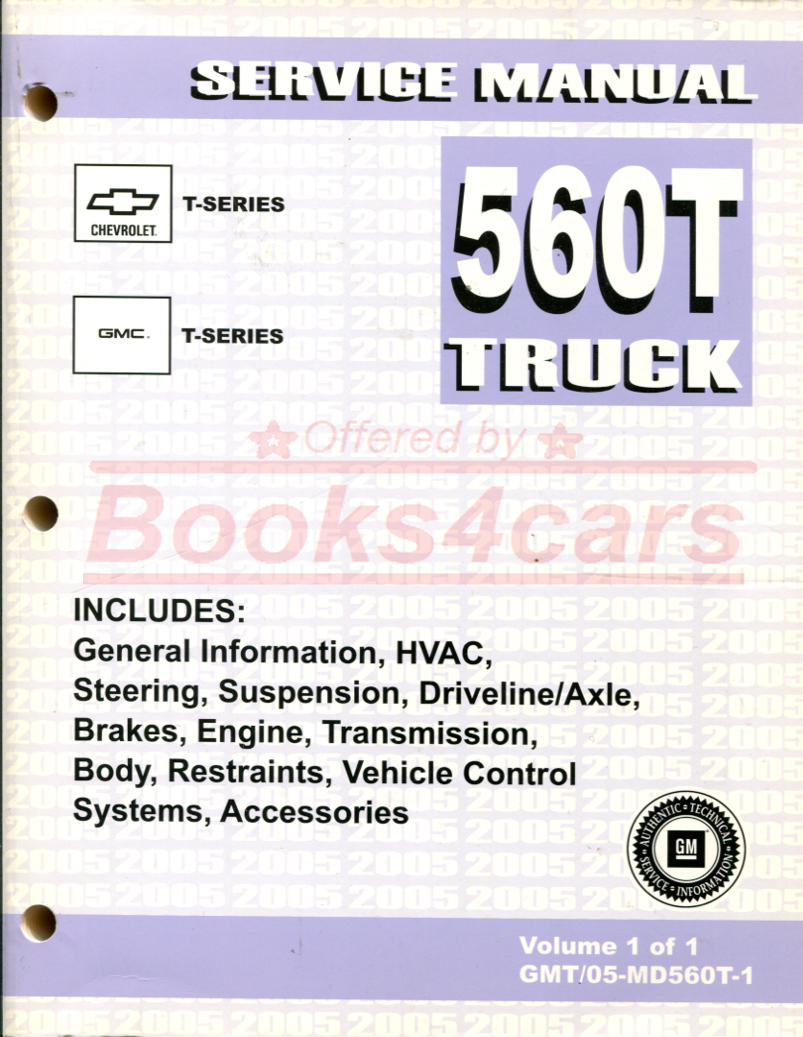 2005 Isuzu GMC Medium duty T- Series NPR NQR FRR FSR FTR FVR CD-Rom Shop Service Repair Manual T-Series 560 W3500 W4500 W5500 Medium duty truck diesel tilt cab