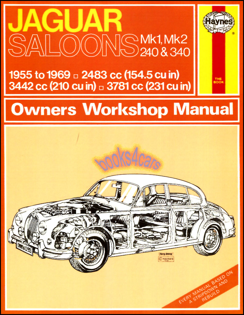 JAGUAR Mk2 SHOP MANUAL SERVICE REPAIR BOOK HAYNES Mk1 240 340 Mk 2 MkII 55-69 II