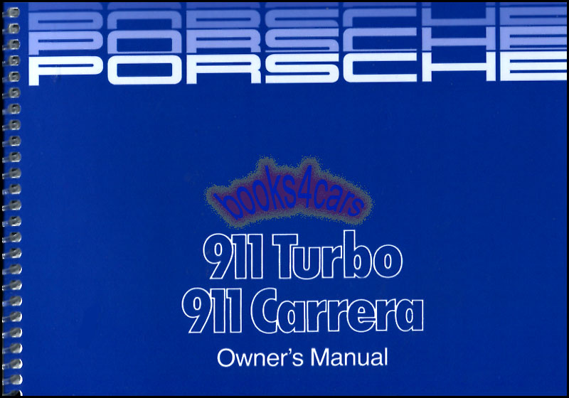 Details About 911 1987 Porsche Owners Manual Book Carrera Turbo Handbook Owner Guide