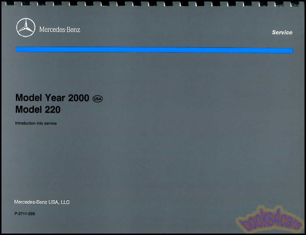 293 page Mercedes S500 & S430 Service & Technical Information Manual of 293 pages for mechanics featuring the new technology & features introduced with this ...