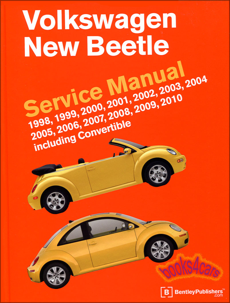REAL HARDCOVER BOOK Complete Shop Service Repair Manual for all 1998-2010 Volkswagen Beetle including Convertible Huge 1,664 pages packed full of ...