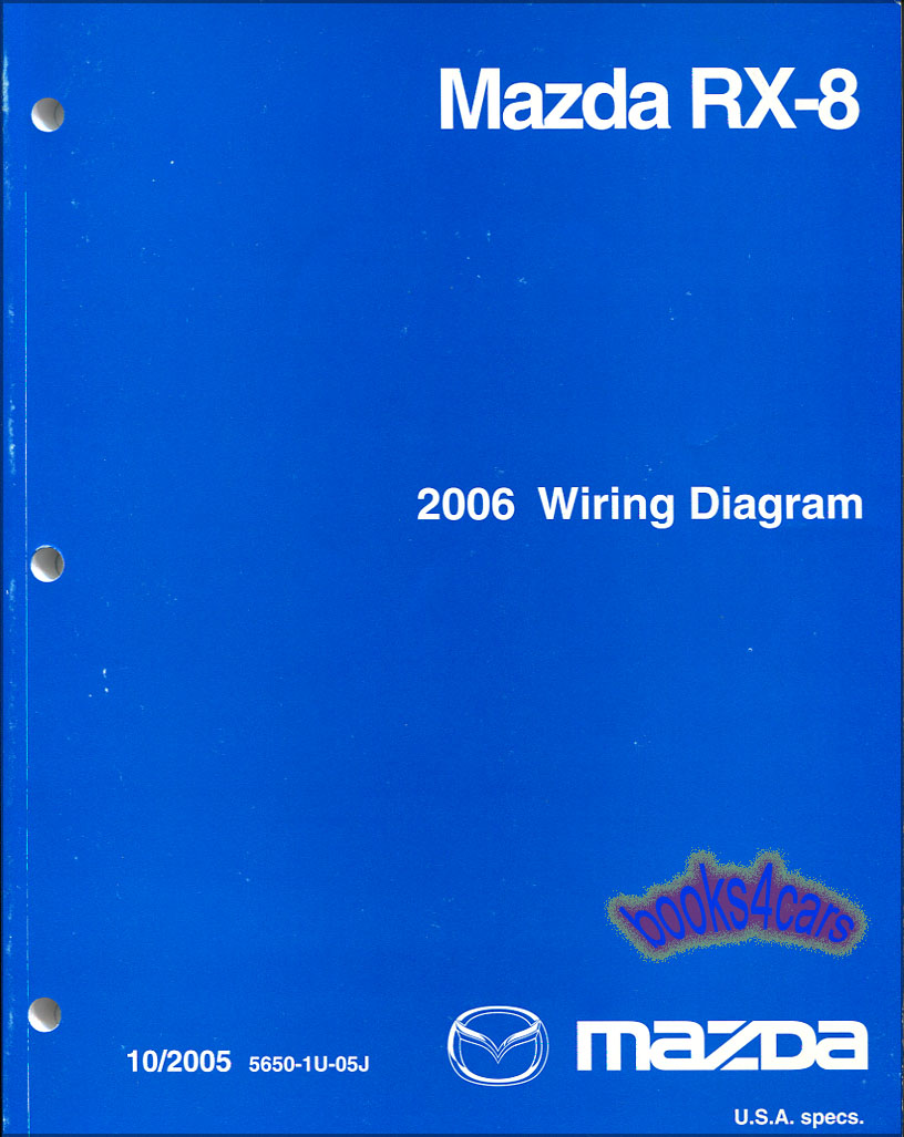 REAL BOOK Factory Original Manual Wiring Diagrams by Mazda for 2006 RX8 in very good condition