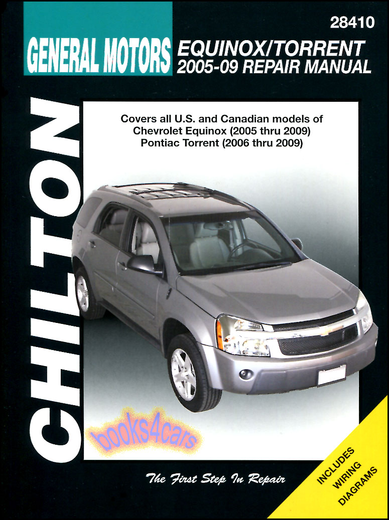 REAL BOOK bumper to bumper Shop Service Repair Manual for all 2005-2009 Chevrolet Equinox & Pontiac Torrent by Chilton in New, never-opened condition.