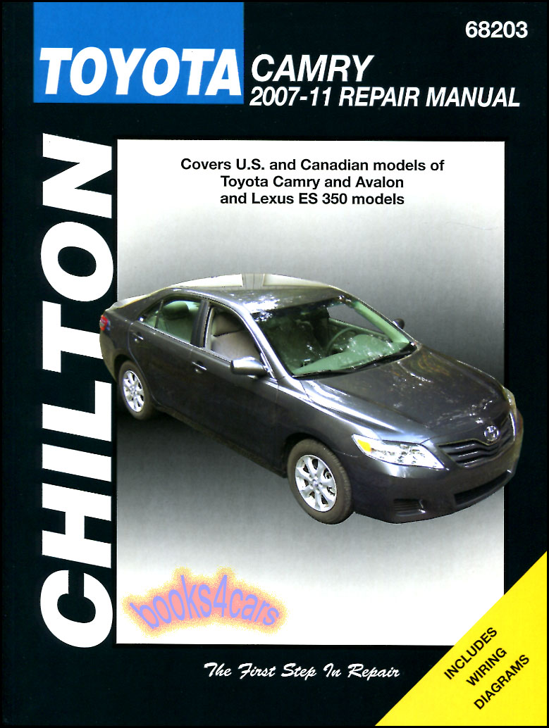 REAL BOOK 07-11 Camry Avalon & ES350 Bumper to Bumper Shop Service Repair Manual by Chilton in very good condition